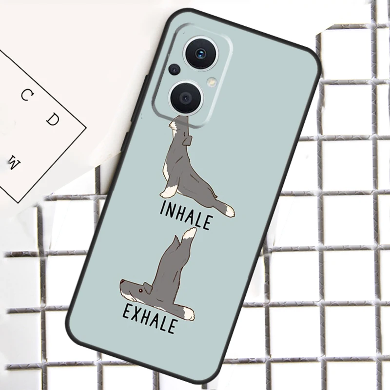 OPPO Reno 8 7 Lite 8T 10 11 12 13 14 Pro 11F 12F 13F 14F OPPO Find X8 X5 X6 Pro用漫画シュナウザー犬ケース