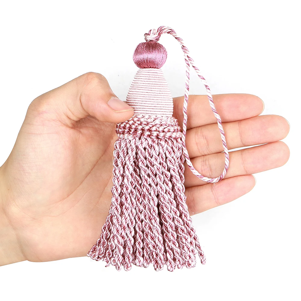 1Pc Tassels Hanging Rope Silk Tassel Trim Curtain Accessories Key Tassels for Sewing Craft Fringe DIY Embellish Home Decoration