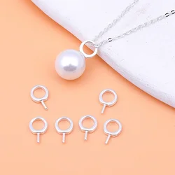 5PCS 925 Sterling Silver DIY Jewelry Accessories Pendant Needle Pearl Hanging Needle Handmade Beaded Material Accessories