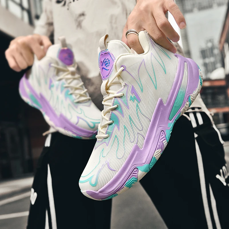 

Мужские крутые баскетбольные кроссовки, дышащая удобная обувь, противоскользящие модные женские кроссовки