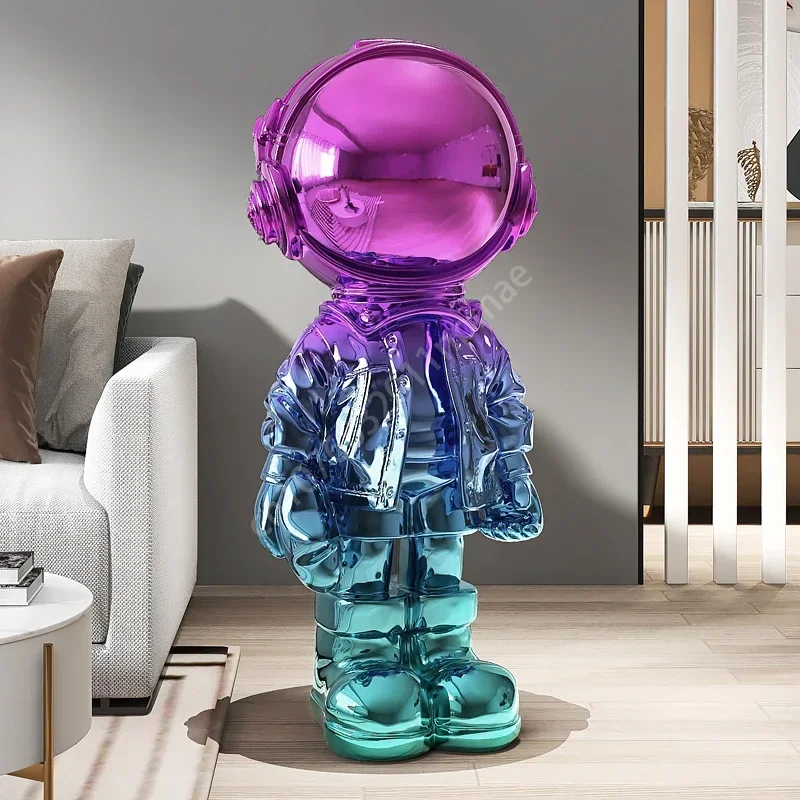 Astronaut Large Landing Ornament Home Decor Sculpture and Statue Decoration Accessory Living Room Resin Fiberglass Statue