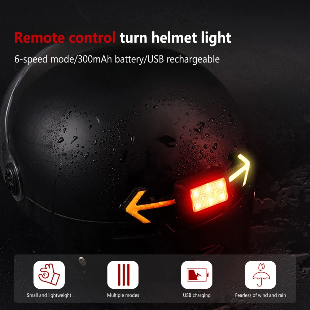 

Hot Bicycle Helmet Lights Wireless Remote Control Waterproof Usb Rechargeable Mountain Bike Warning Lights Safety Warning Lights