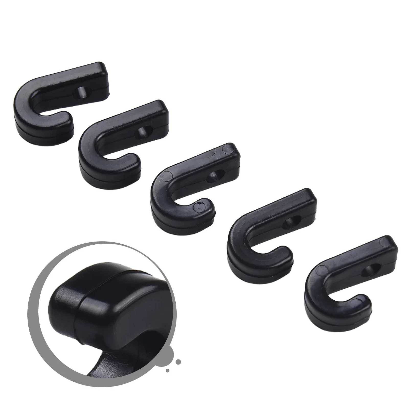 10 Pieces Nylon Lashing J Hooks for Kayak Bungee Replacement Suitable for Canoes Paddleboards and Boat Deck Use