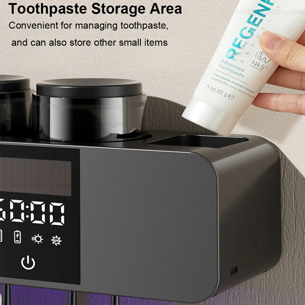 Esterilizador uv de escovas de dentes com display led e parede_voghion.com