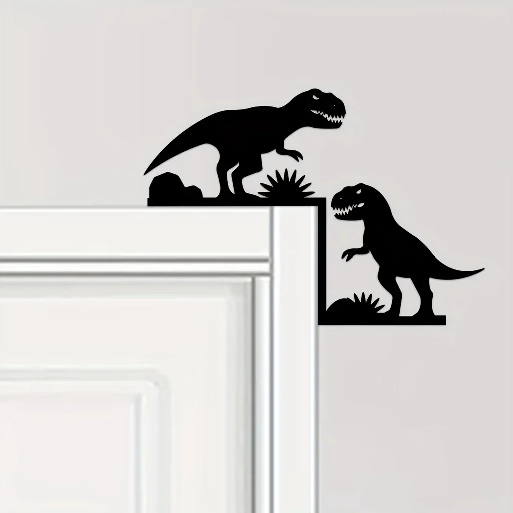 

CIFBUY Decoration Animal Silhouette Home Decorative Wall Stickers Door Corner Decoration Door Frame Corner Art Metal Wall Hangi