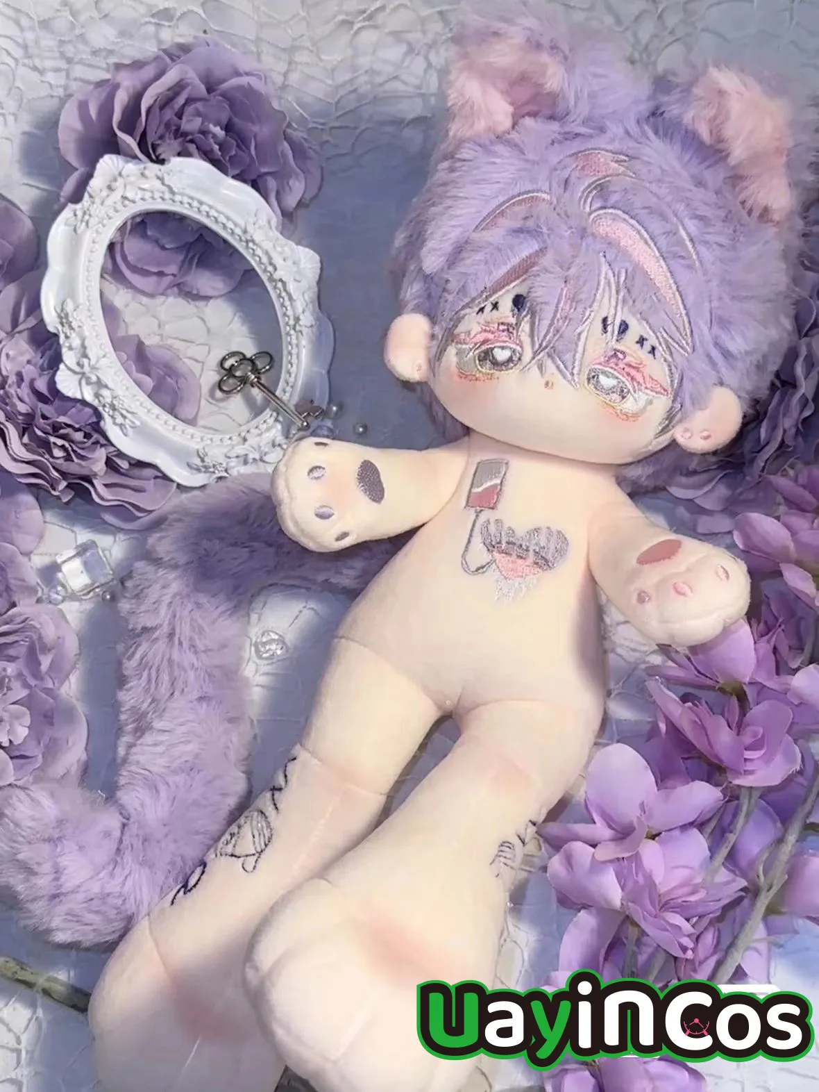 

Anime Angel Elf Monster Cute Purple Hair Hair Girl Stuffed 30cm Long Legs Plushies Plush Cotton Doll Body Toy For Kids Gifts