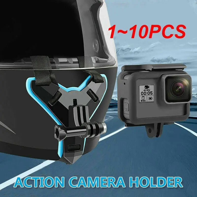 1~10PCS Universal Sports Camera Accessories Motorcycle Helmet Chin Bracket Holder for Hero8/7/5 DJI