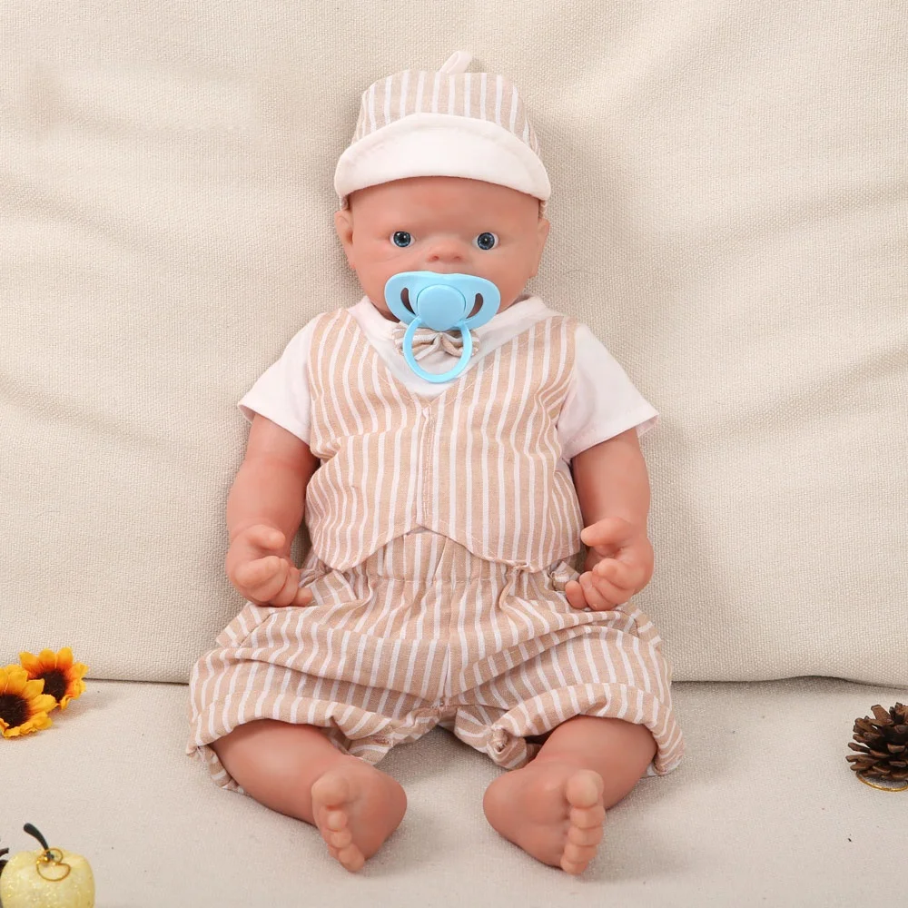 

18 inch silicone lifelike reborn baby doll boy full silicon toy