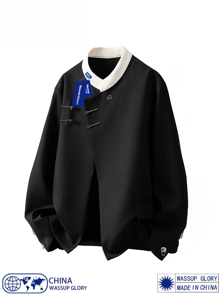 

Wassup Glory, новое китайское мужское джато, высококачественное пальто Haome Zhongan, осеннее новое поступление, полиэфирная ткань Brea...