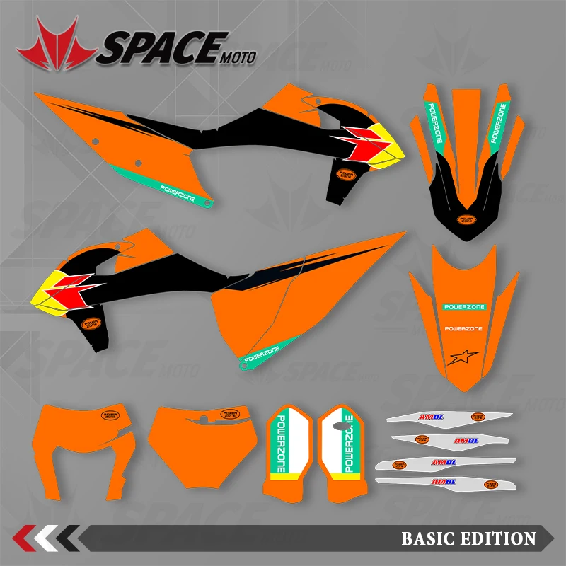 

SPACE MOTO для KTM 169-22SXF 20-23EXC графический фон наклейки наклейки мотоцикл