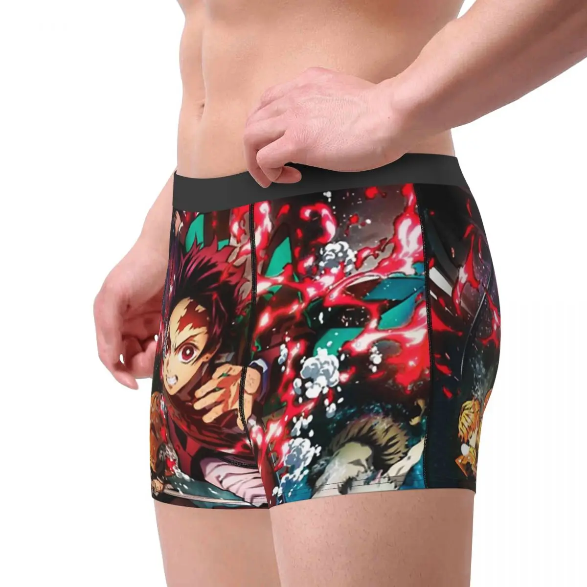 Demon Slayer Kimetsu no Yaiba Anime 7 Underpants Breathbale Panties Male Underwear Sexy Shorts Boxer Briefs