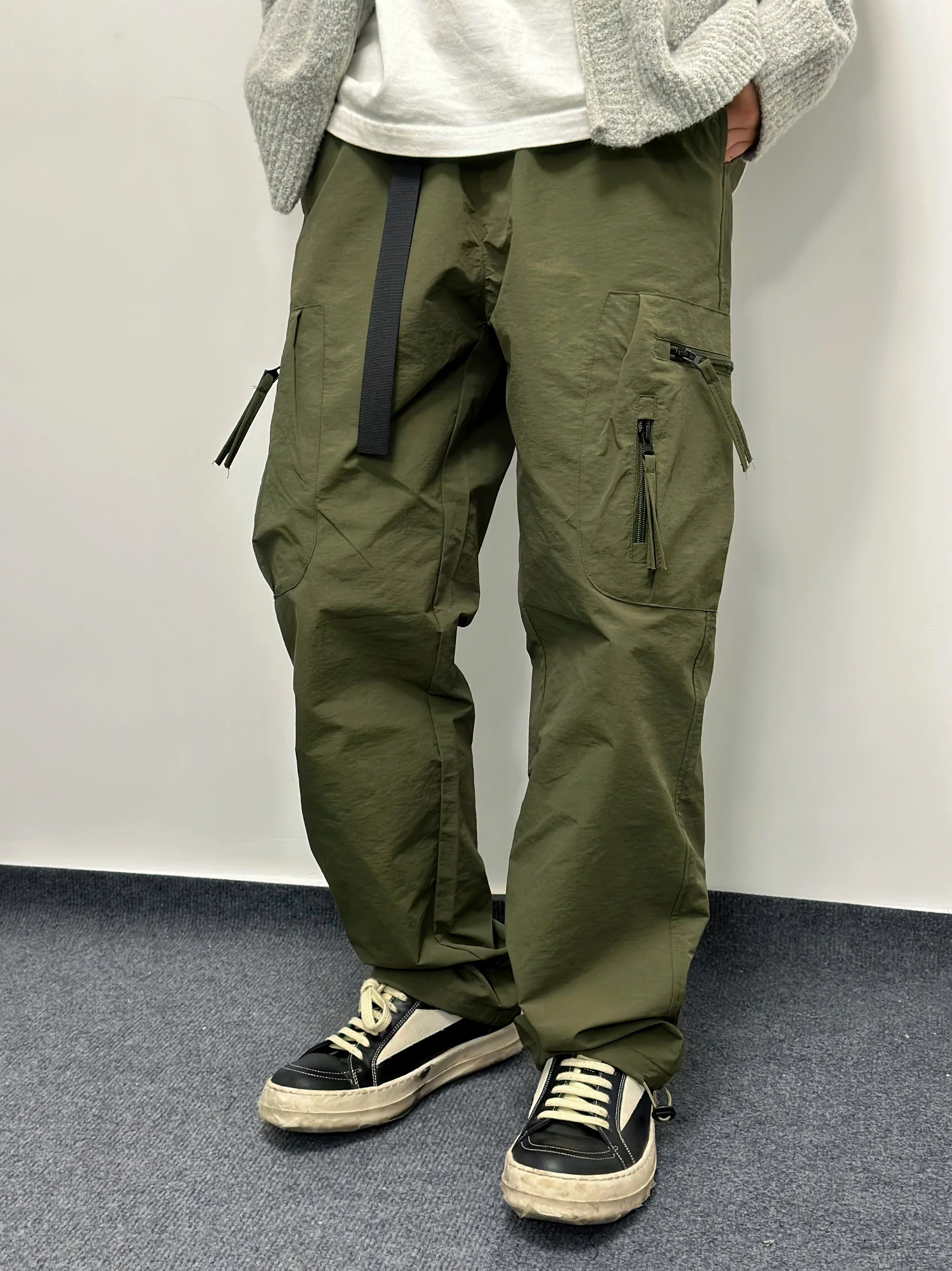 

Американская уличная рабочая одежда в стиле ретро, прямые мужские брюки Qui Dry с 3D молнией, двусторонние носимые брюки, навыки твердого ядра