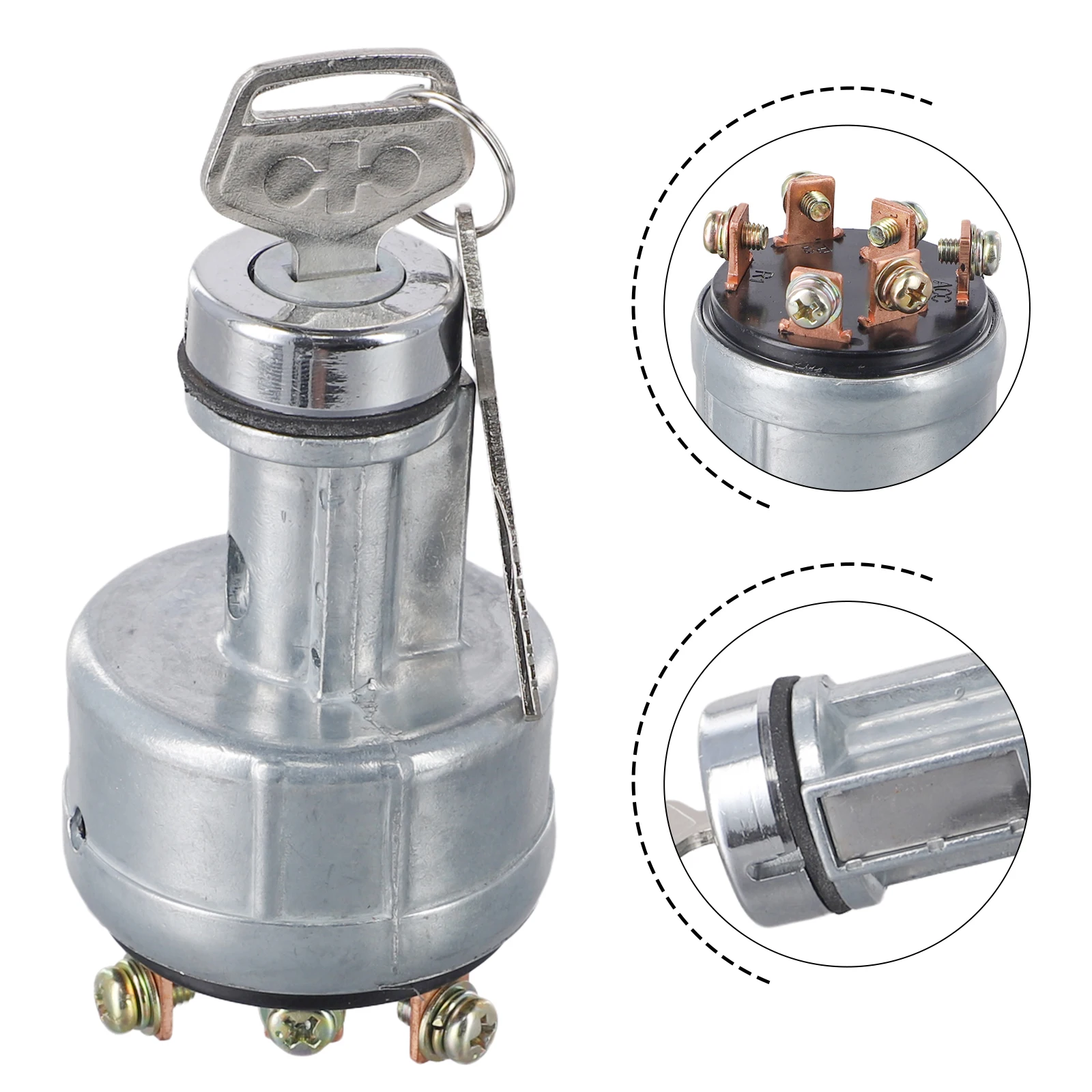 1set Ignition Switch With 2pcs Keys 08086-10000 For Kubota Excavators Tractor PC200-1235 Garden Power Tools Ignition Switch Keys