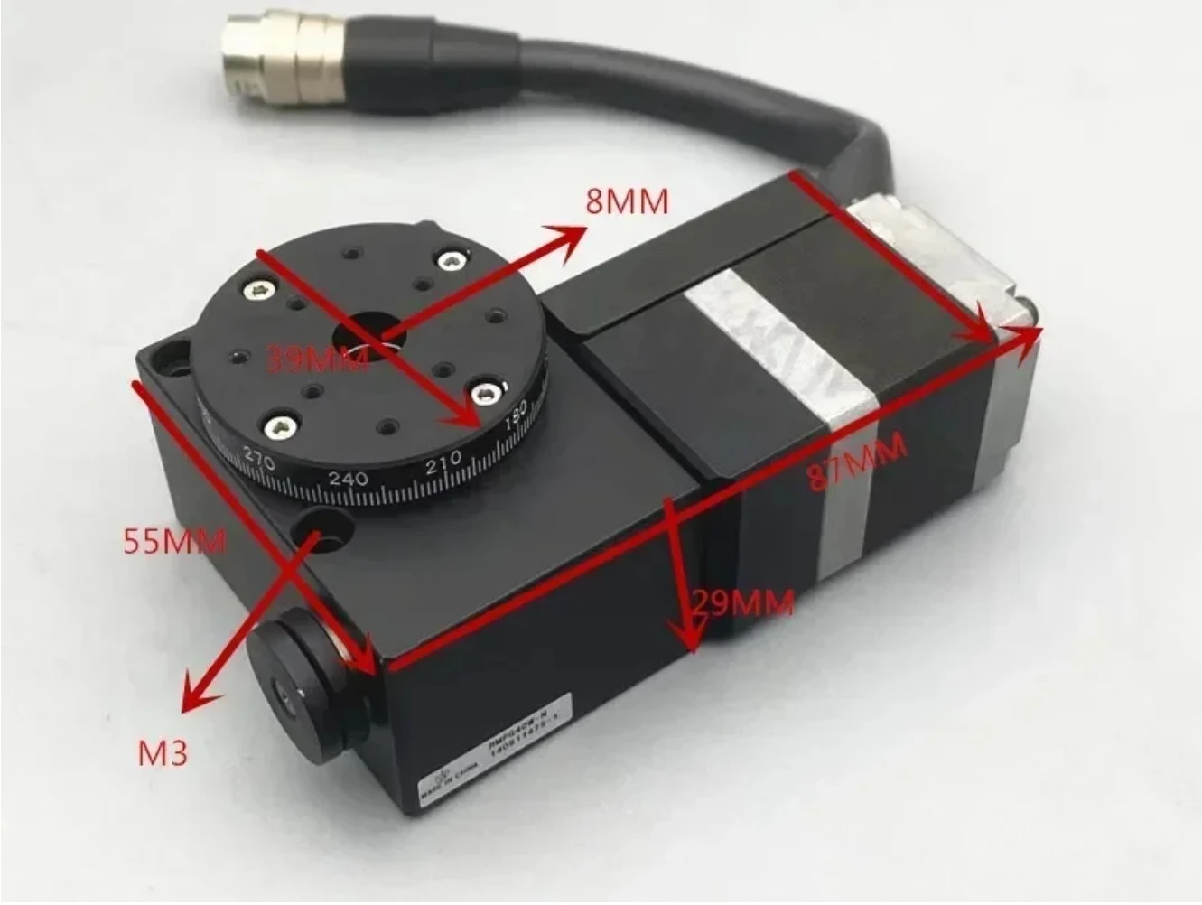 1 The accuracy of RMPG40W-N sliding table of electric turntable of optical R-axis rotating platform is 0.005.