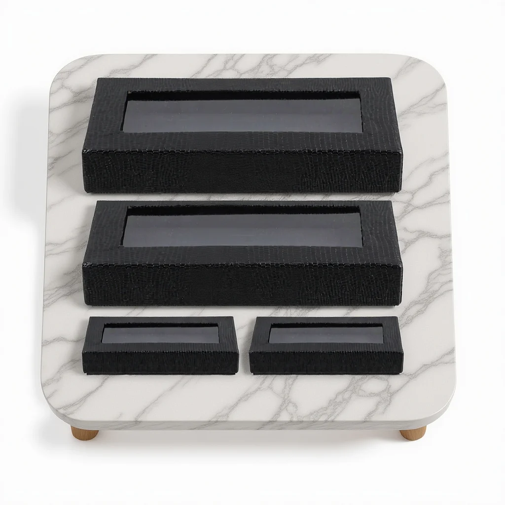 4 قطعة الرجال ربطة القوس فيونكة علبة التعبئة والتغليف أنيق الأفعى طباعة واضح نافذة تخزين لحفلات الزفاف الأحداث دائم الأسود هدية صندوق حفلة لصالح