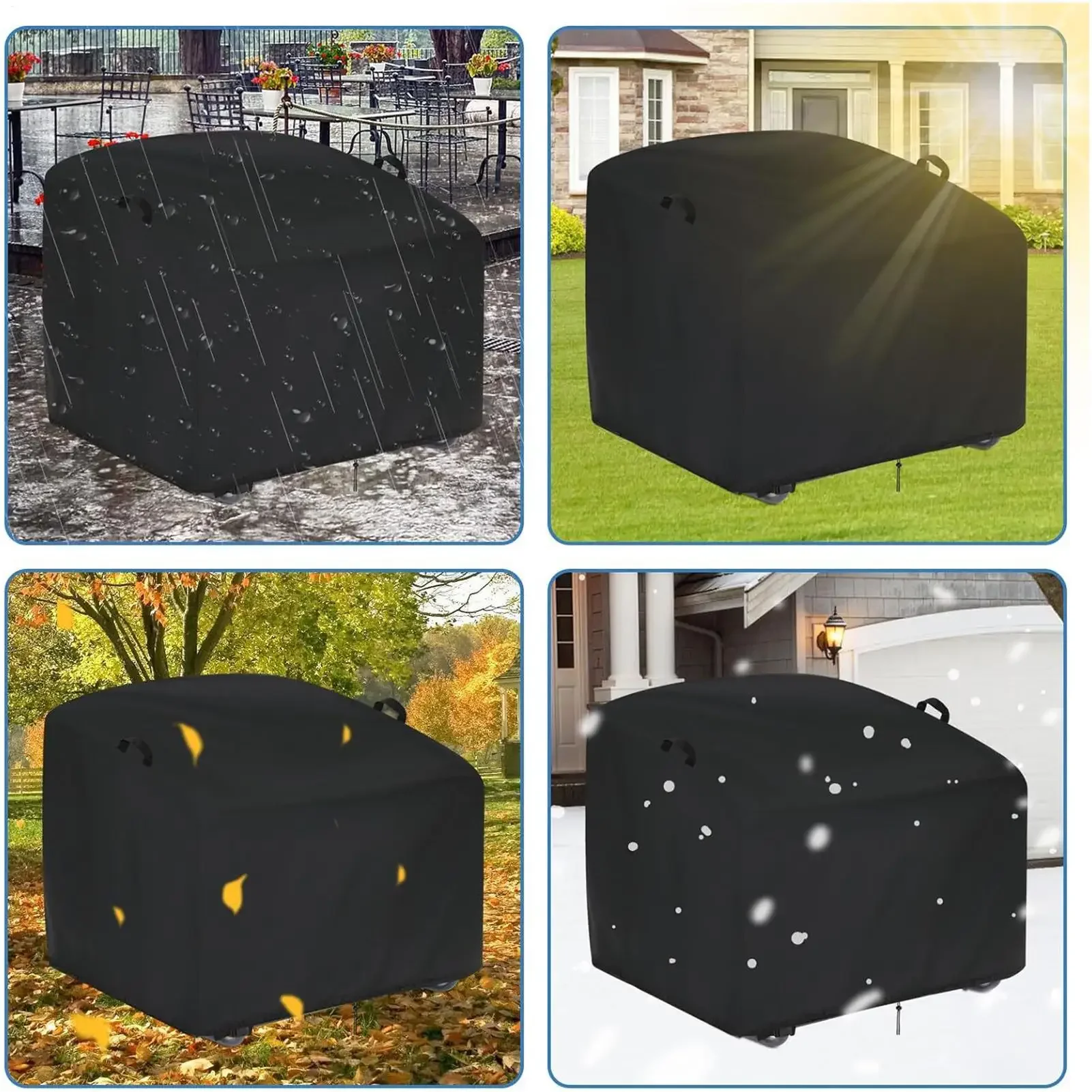 Rocking Chair Cover Oxford Cloth Waterproof Seat Wrap Sunproof Windproof Chair Patio Cover for Rattan Lounger Yard Garden Home