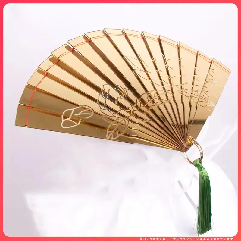 Douma Cosplay Weapon Folding Fan Wig Doma Upper Rank Two Kimetsu No Yaiba Swordsmith Village Arc Men Party Props Toys Halloween