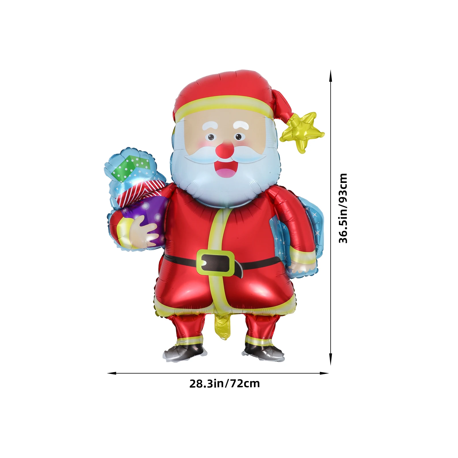 ลูกโป่งซานตาคลอส 5 ชิ้น ของตกแต่งคริสต์มาส ลูกโป่งฟอยล์เป่าลม อุปกรณ์จัดงานปาร์ตี้ ของตกแต่งวันหยุดคริสต์มาส ลูกโป่งคริสต์มาส