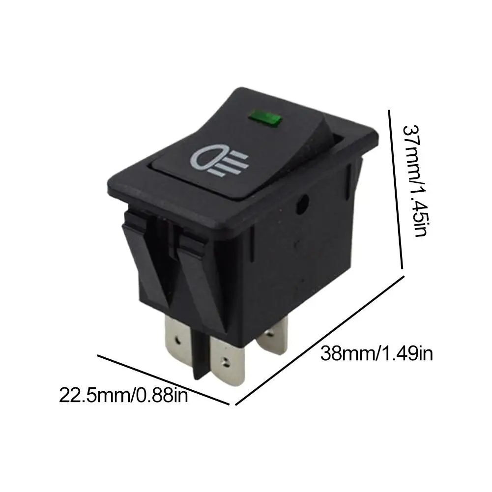 Car Fog Lights,Rocker Switch,ON-OFF,4Pin,2 Position,Electrical Equipment With Power,35A Lndicator Light 12V DC