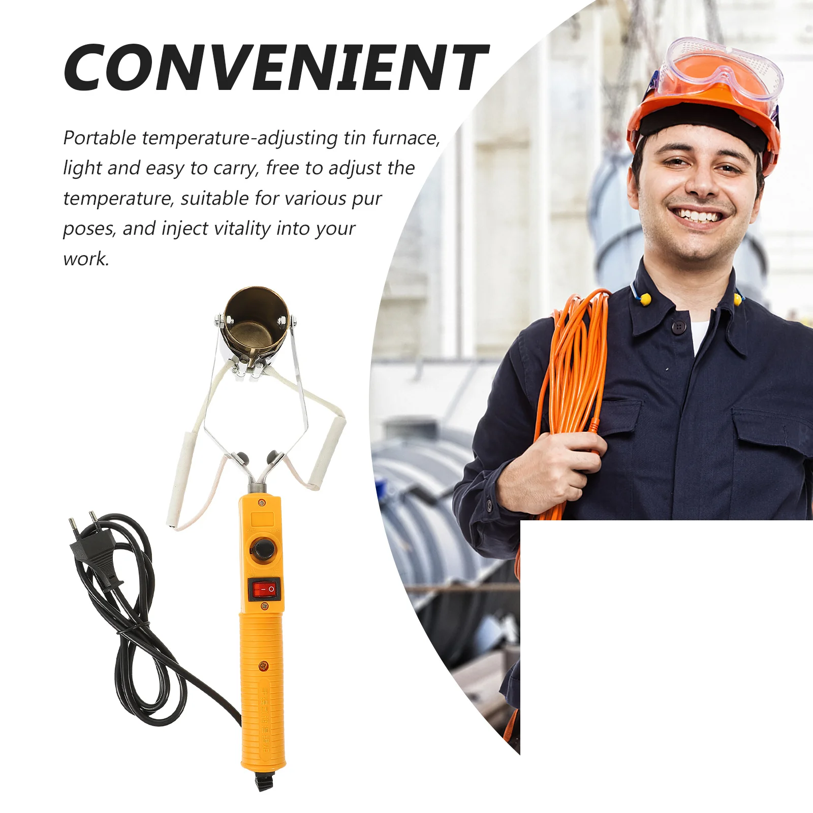 

Ручная электрическая плавильная печь 500 Вт с регулируемой температурой, портативный плавильный котел для оловянного припоя для литья металла, вилка европейского стандарта