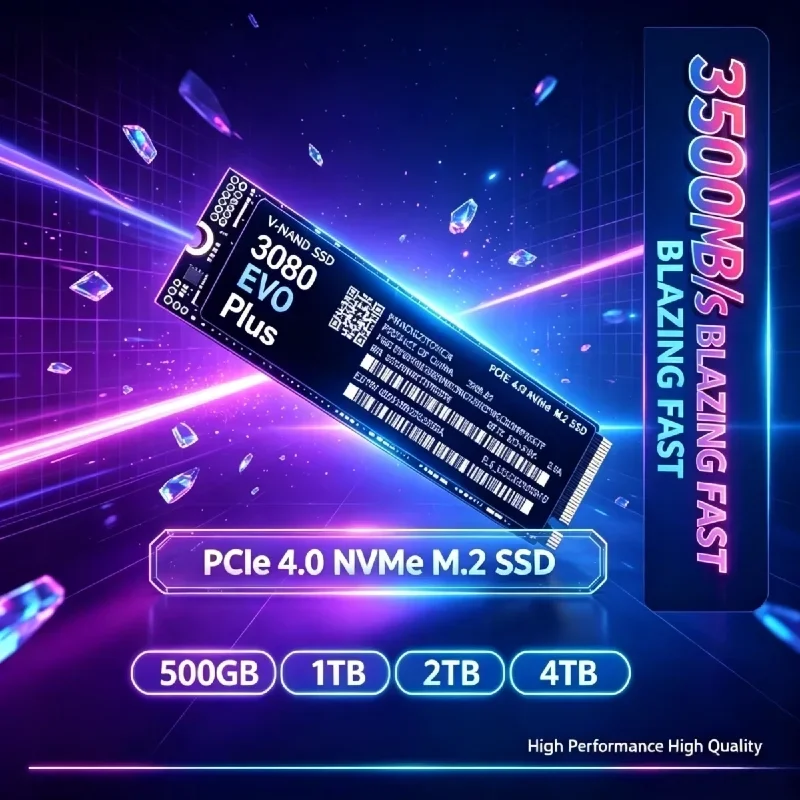 3080 EVO Plus 1TB 2TB 4TB M.2 NVMe SSD PCIe 4.0 3500MB/s High Speed Internal Gaming Drive for Laptop Desktop Max Pro Plus