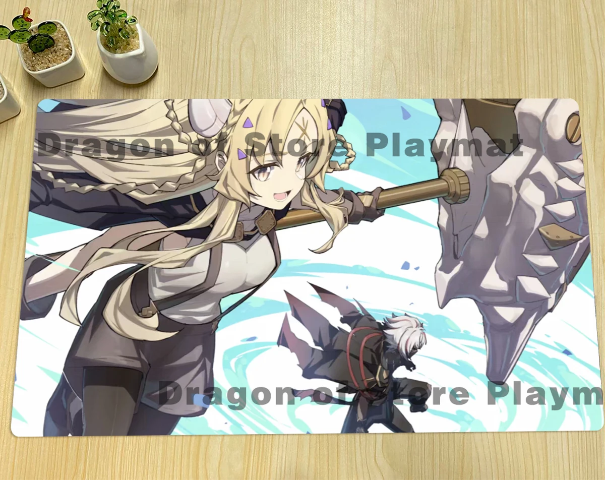 YuGiOh Incredible Ecclesia, The Virtuous Playmat TCG CCG Mat Albaz Board Game Trading Card Game Mat Rubber Mouse Pad Free Bag