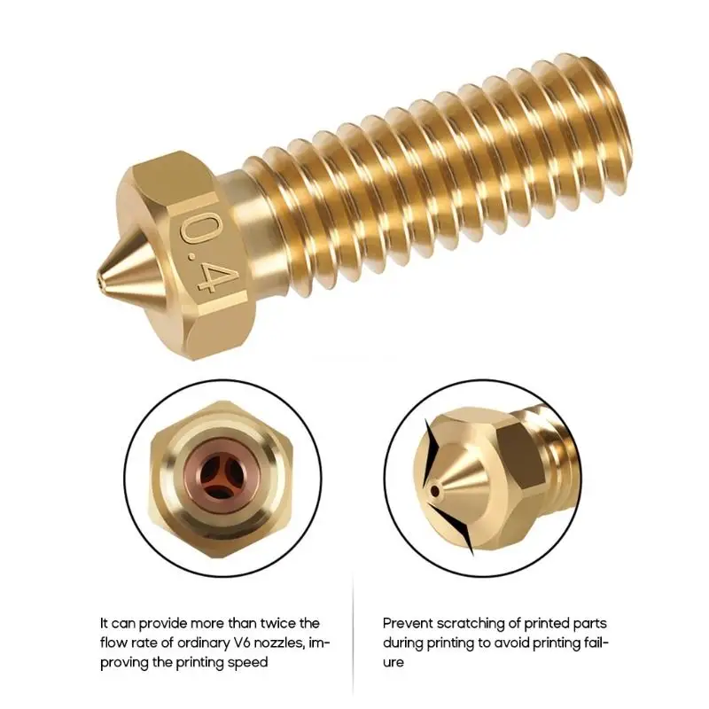 Trianglelab Top Quality Brass Volcano Nozzle For 3D Printers Hotend For Volcano Hotend rapido hotend CHC hotend Dropship