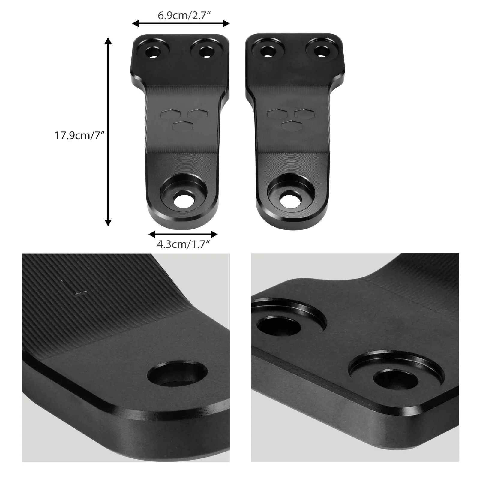 BEVINSEE Aluminium 12mm Vordere Rahmengestärkung für VW Golf MK7 MK8 für Tiguan Jetta, für Audi A3 S3 RS3 8V/8Y TT/TTRS 8S Q3 Q2 – Detail 5