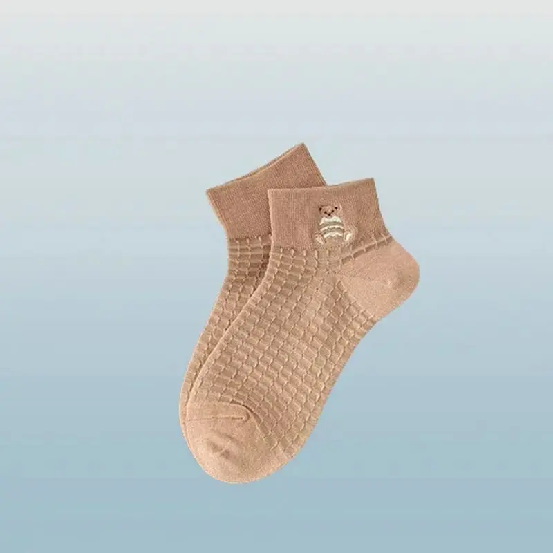 Calcetines de tubo corto transpirables para mujer, medias finas sin tacón, desodorante de algodón puro, absorbente del sudor, 3/6 pares