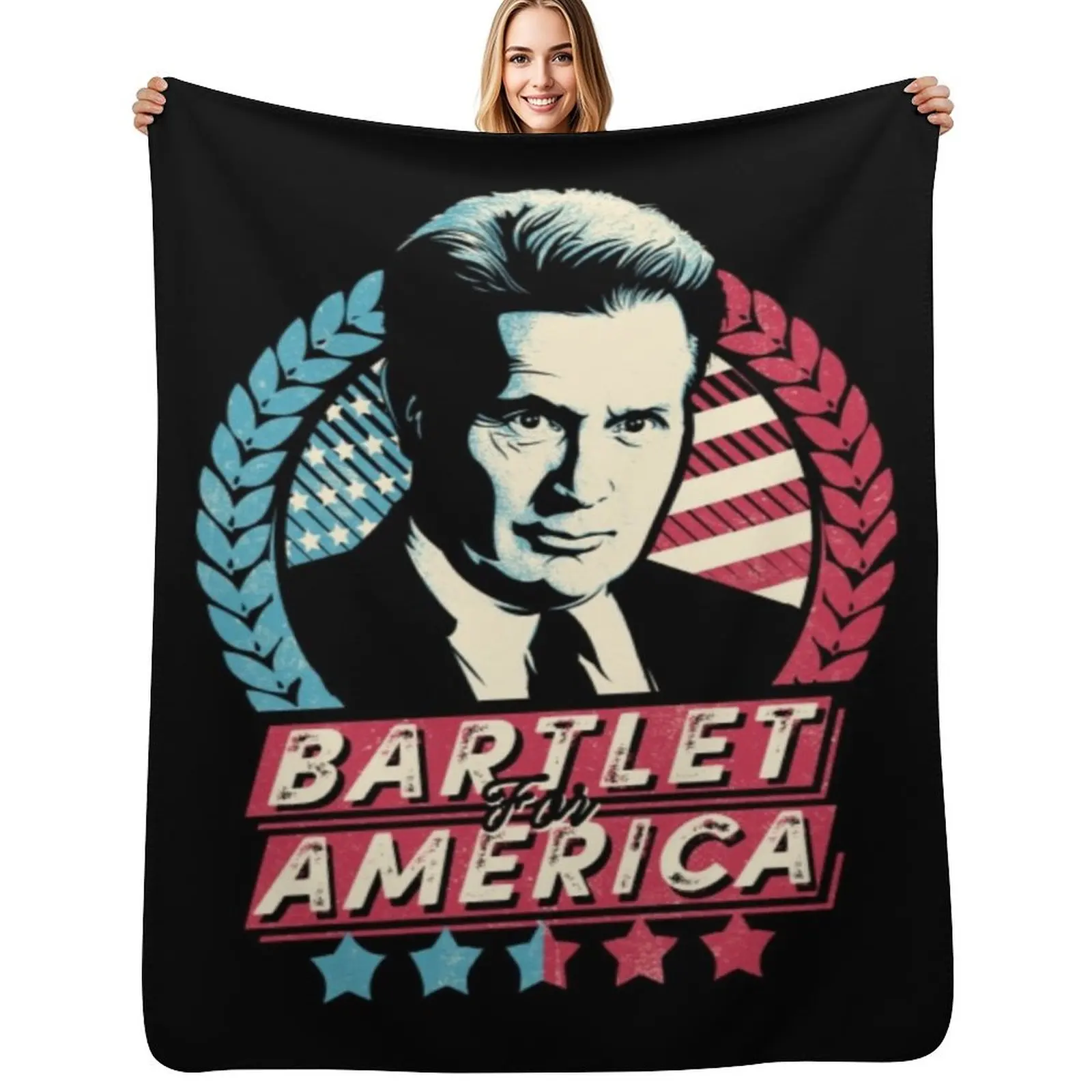 The West Wing T-ShirtBartlet for America Throw Blanket Shaggy Furry Soft Blanket for Bedroom Living Room