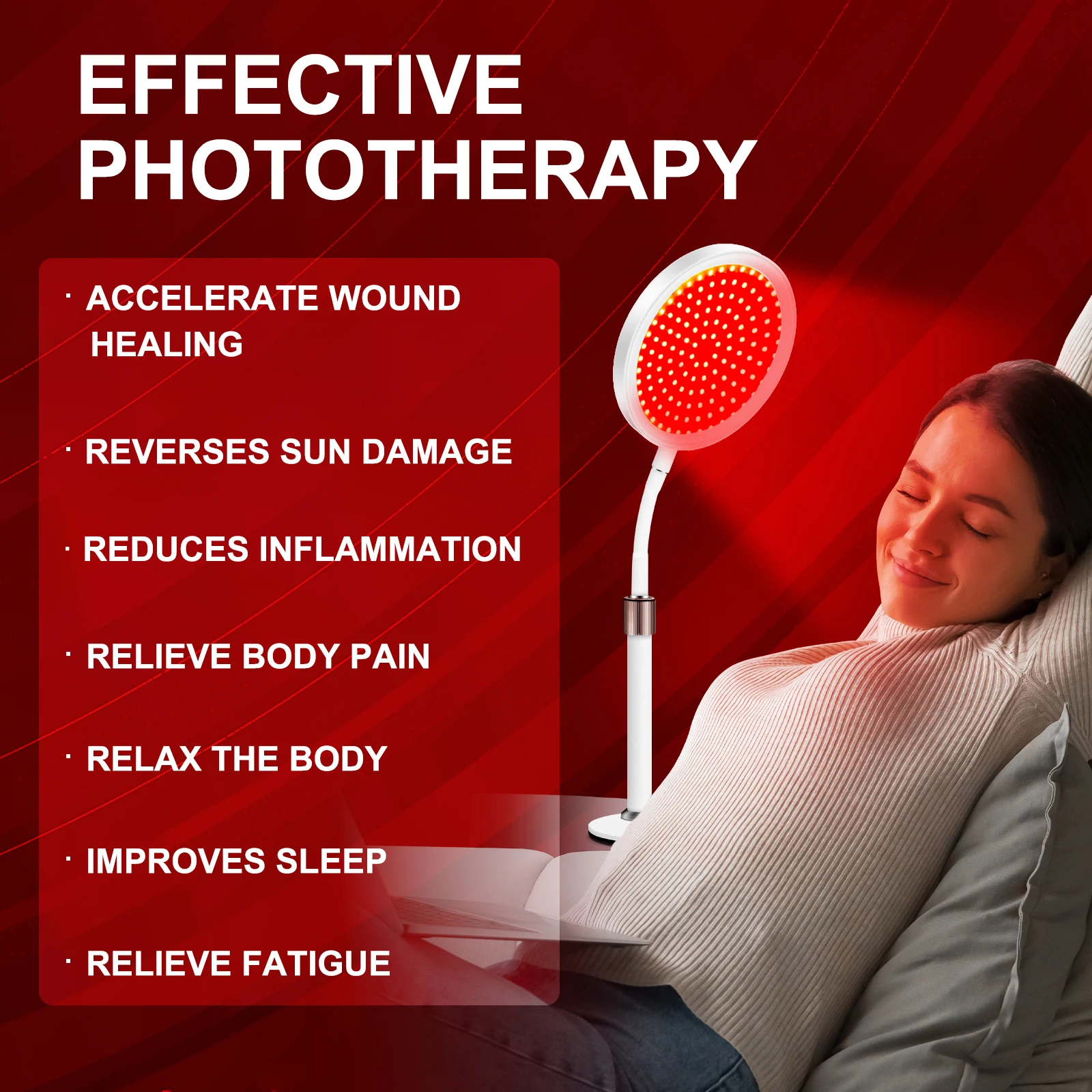 

Клинически прованная лампа с двойной длиной волны: 660 нм и 850 нм для повышения коллагена и восстановления кожи"