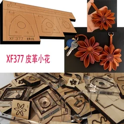 Handmade Wooden Die  Flower Pendant  Leather Craft Punch Hand Tool Cut Knife Mould XF377 Leather Tools