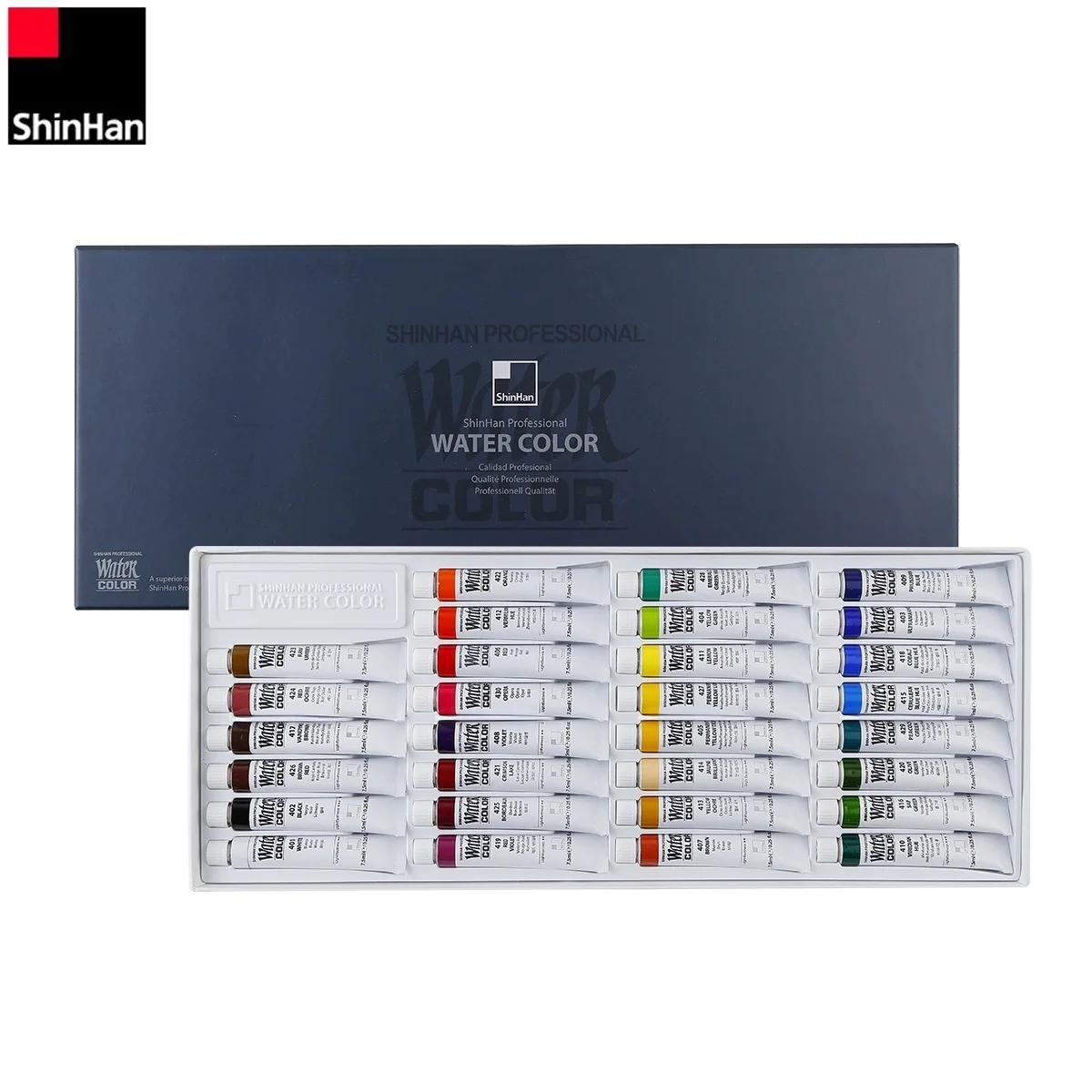 SHINHAN Professional Transparent Watercolor Paint 30 Color 7.5ml Set/20 Color 12ml Set for Artist Drawing Brush Art Supplies