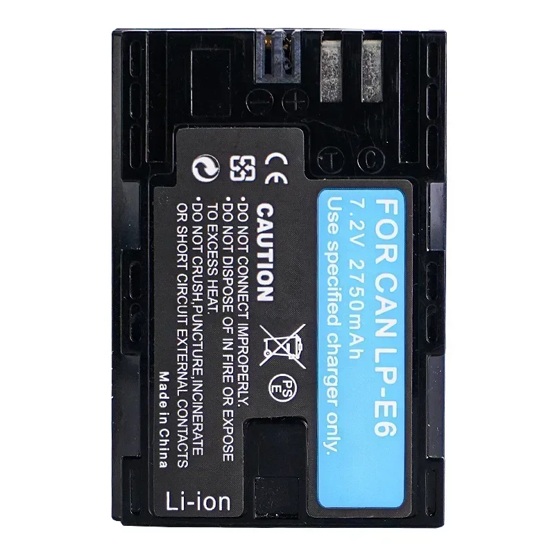 2750mAh LP-E6 LPE6 LP E6 E6N Battery with LED Dual Charger for Canon EOS 5DS R 5D Mark II 5D Mark III 6D 7D 70D 80D Camera
