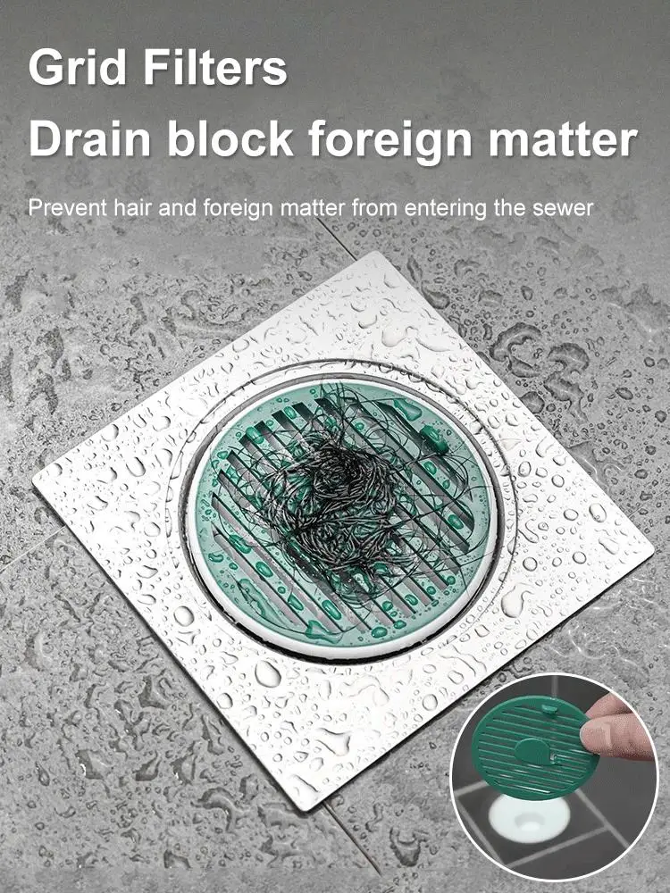 Drainage Artifact Deodorant Magnetic Floor Drain Magnetic Shower Drain Stopper Deodorant Floor Drain Insectproof Hair Trap Plug