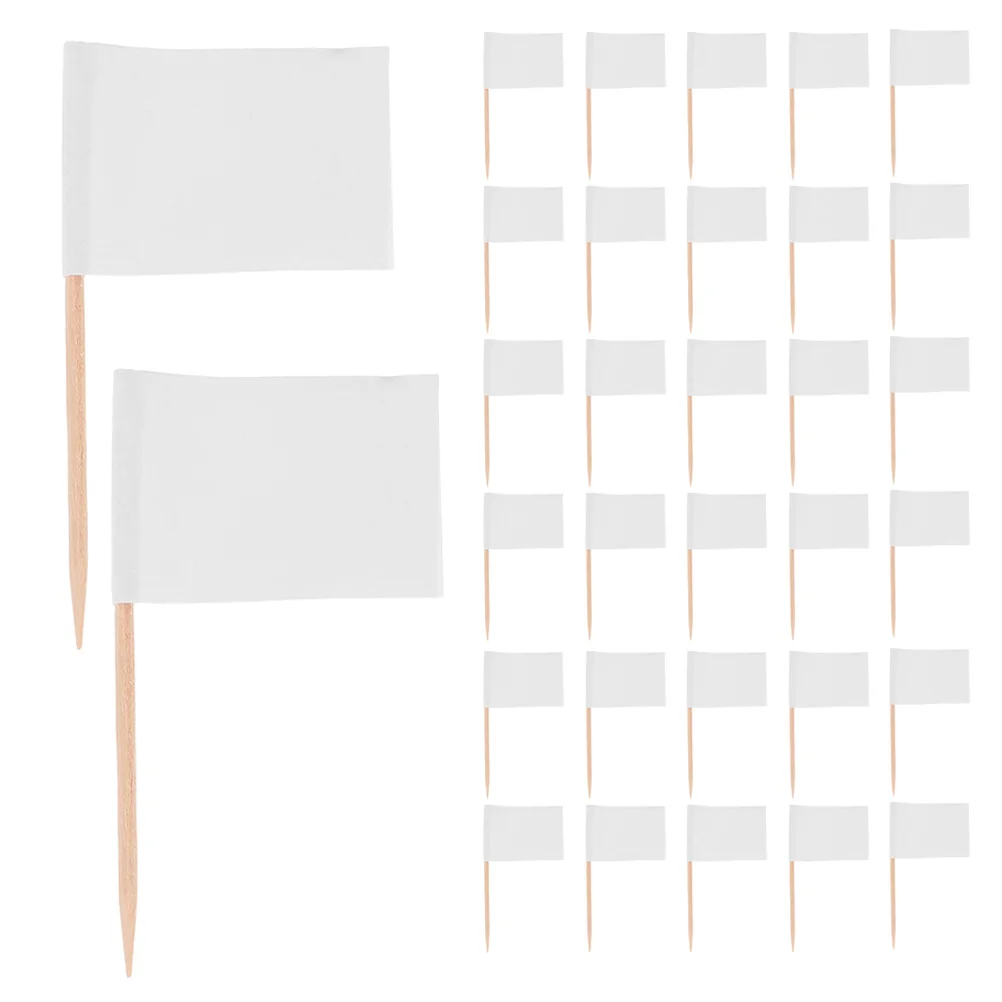 

200Pcs Plain Toothpick Flags Brown Mini Food Flag Toppers for Bakery Cake Decorating Appetizer Labeling Buffet Catering Display