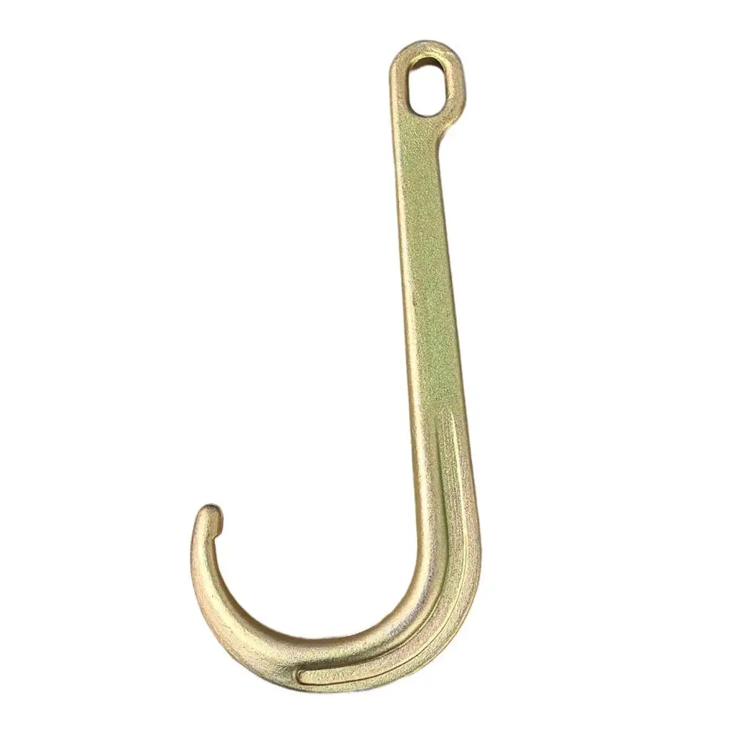 J Type Hook Straight Handle Hook Metal Practical Hanging Hook Heavy Duty for Casting Machinery Bridge Construction