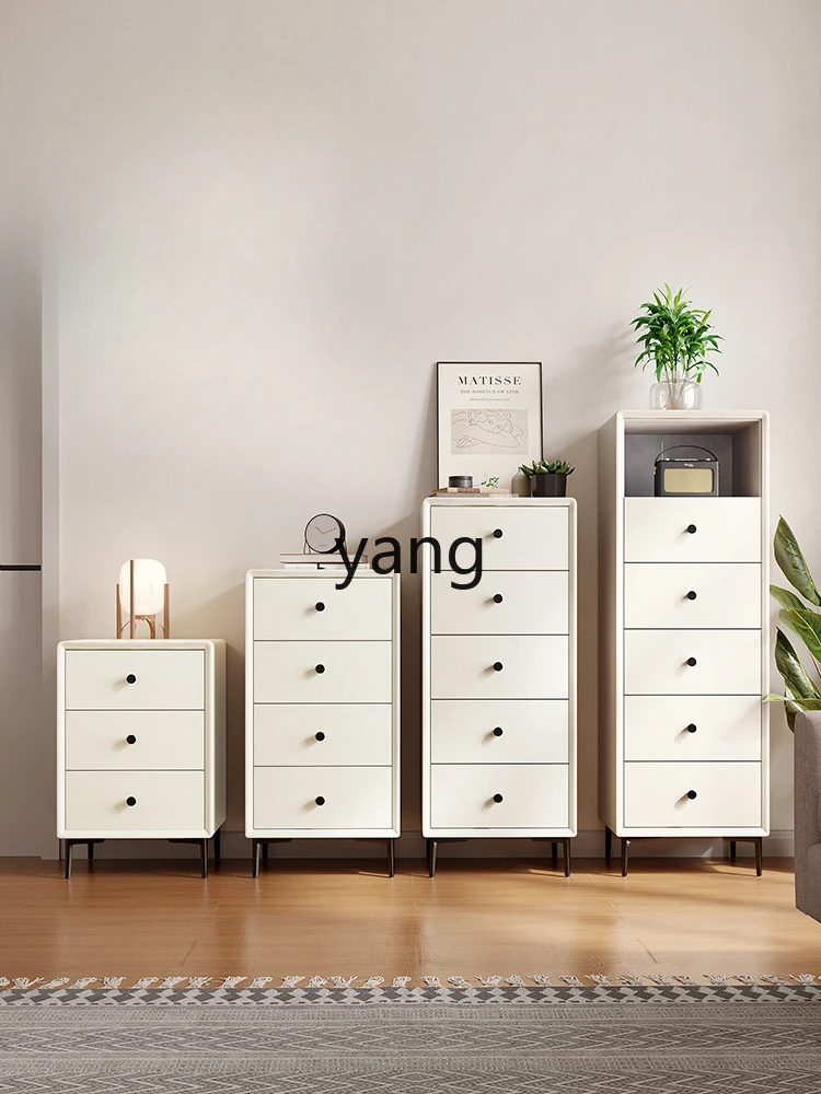 LH solid wood chest of drawers narrow simple modern living room drawer side cabinet bedroom crack storage cabinet