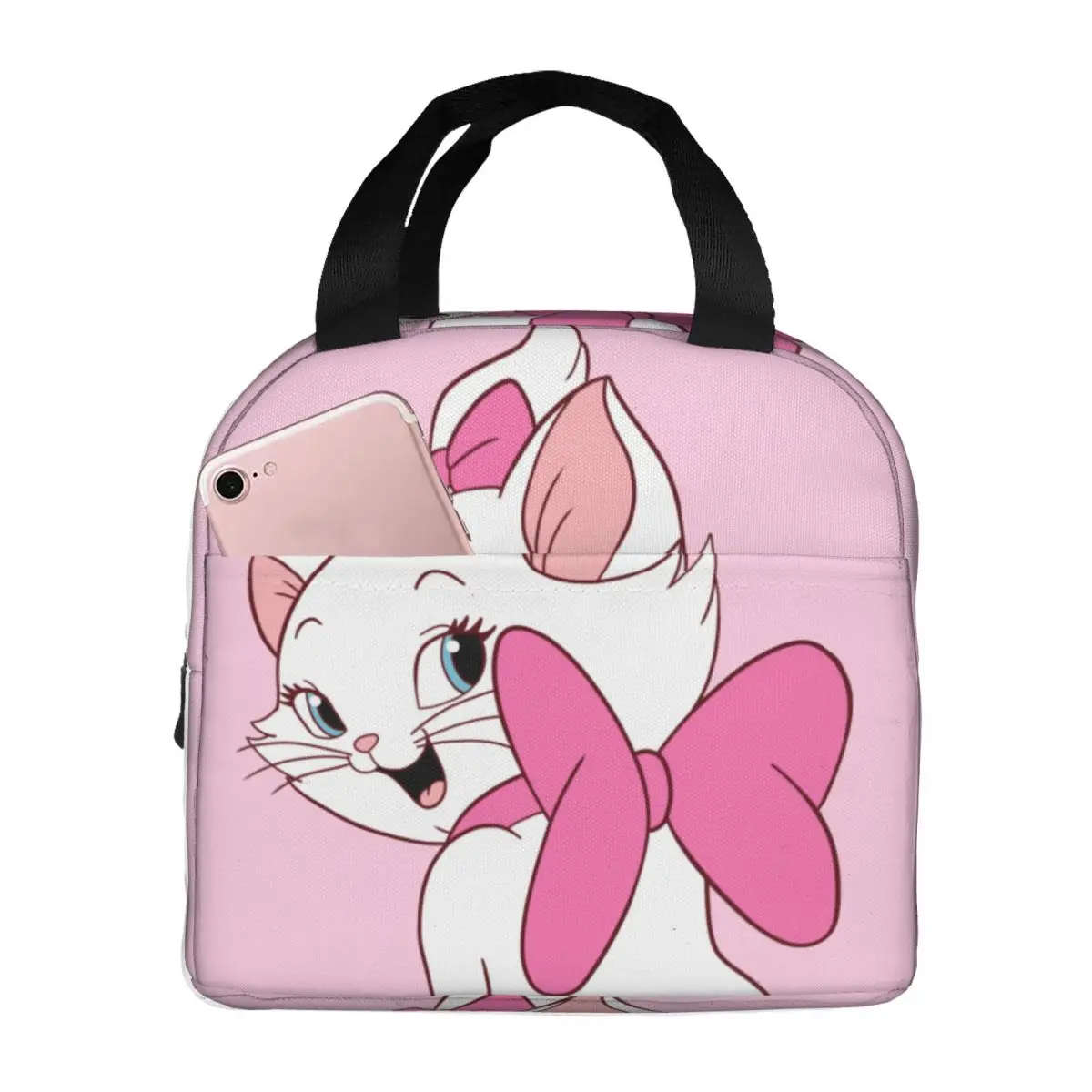 Aristocats Baby Kitty Bows Looking Back Insulated Lunch Bags Large Reusable Thermal Bag Lunch Box Tote Office Picnic Girl Boy