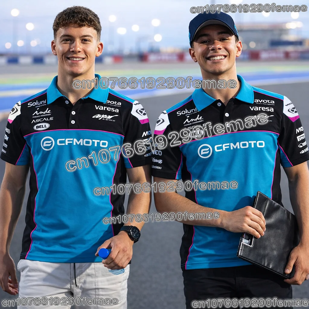 

Лидер продаж: Футболка-поло CFMOTO Aspar Racing Team, летняя, дышащая, для мотоциклистов, повседневная спортивная одежда, уличный стиль, унисекс