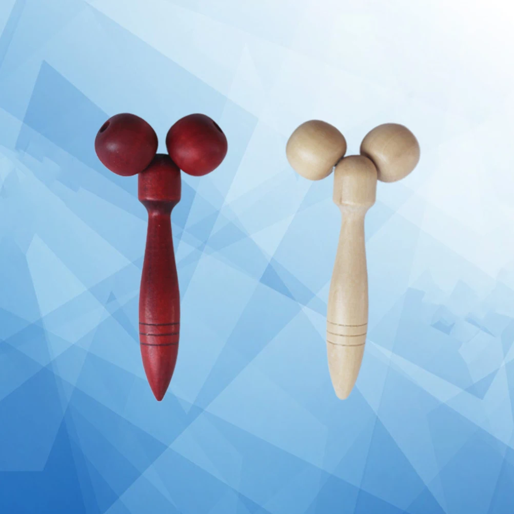 

2Pcs Y-Shape Massager Multifunctional Muscle Pain Relief Eva Material Full Body Massage Roller Soothe Aches White Red