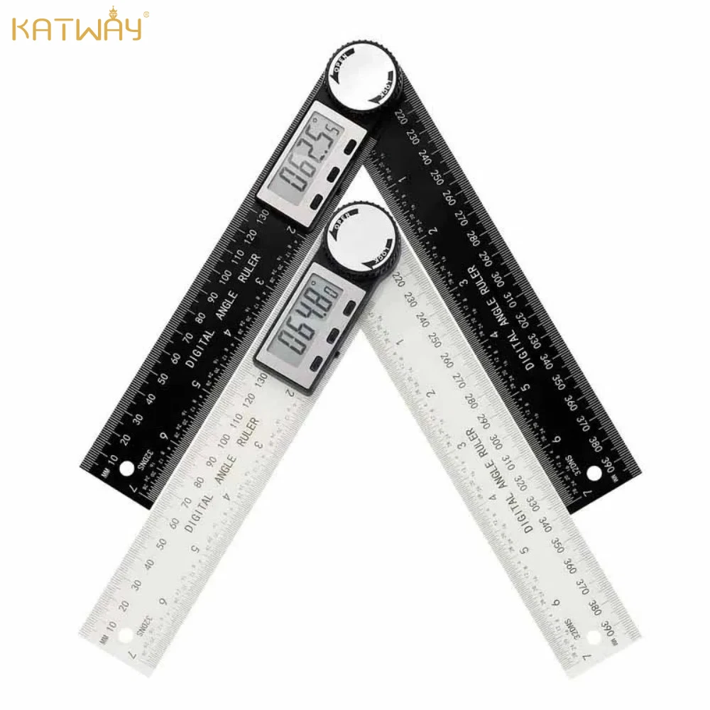 

KATWAY 1 PC 2 in 1 Digital Angle Detector Scale, High Accuracy Multifunction Tools Suitable for Woodworking Measurement HH-AA158