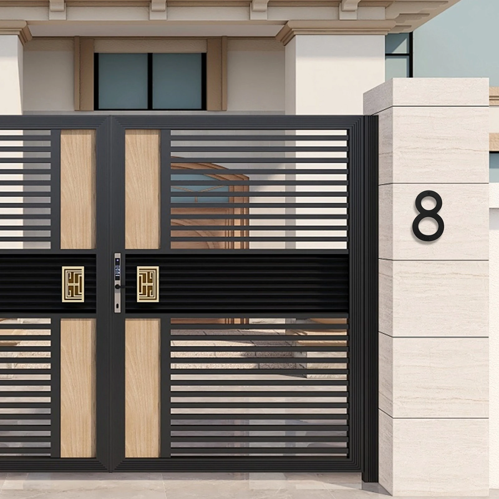 

8 Inch Floating Numbers Address Sign For Door Garden Mailbox Wall Exterior Decor Outdoor Visibility Number