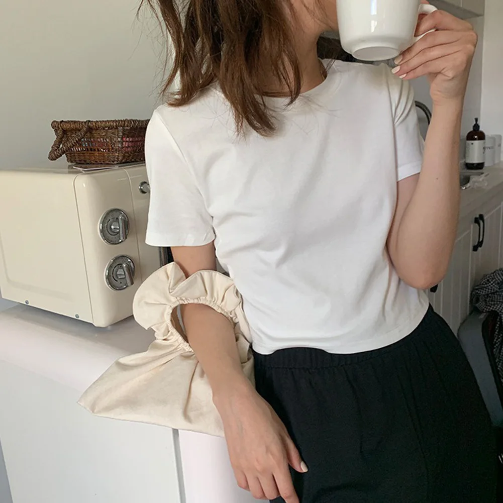 

Для повседневного использования Повседневные топы с круглым вырезом Повседневная одежда Повседневная мода Черные всесезонные повседневные женские топы Женские топы