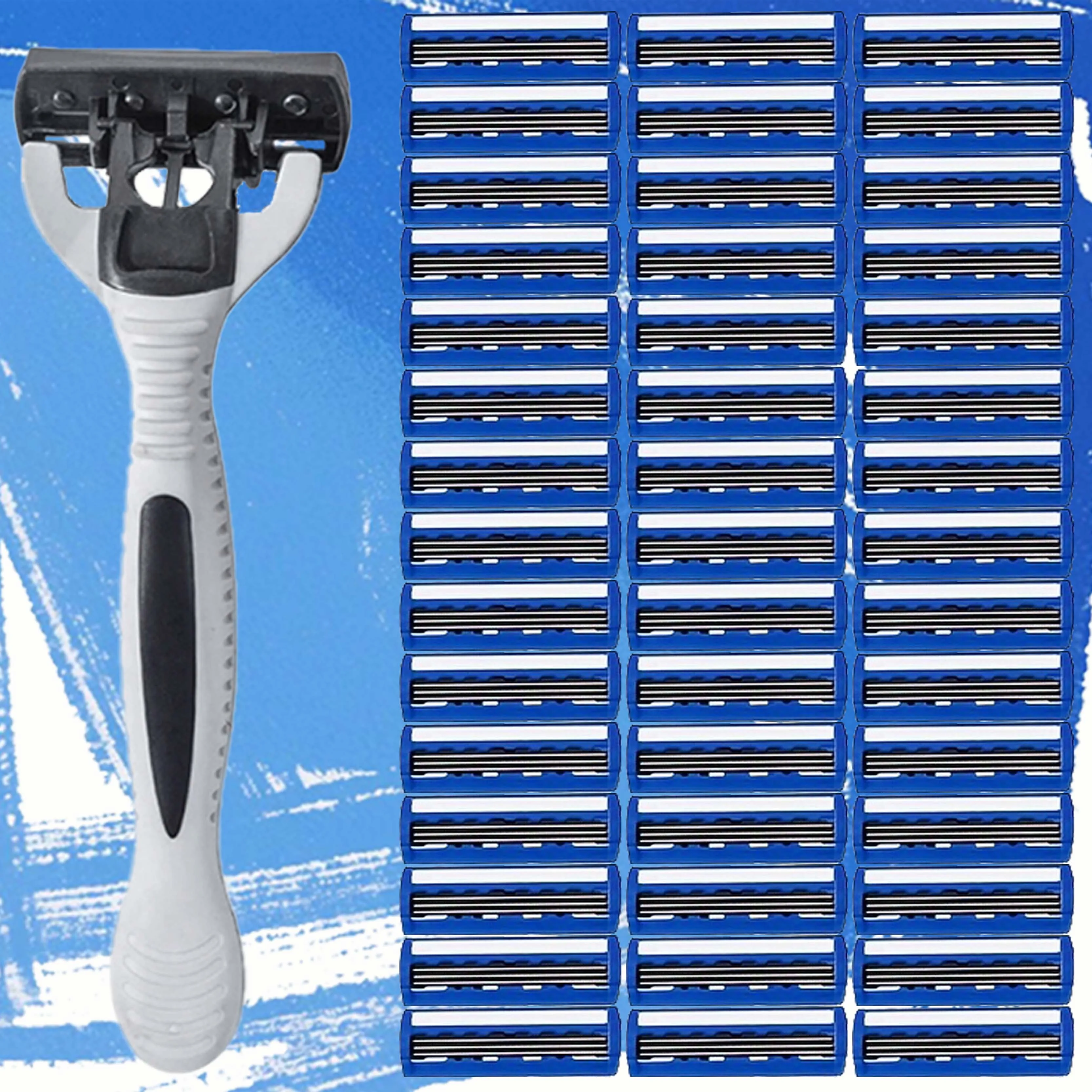 Classic and trendy men's razor, anti-slip handle, sharp and durable blades, safe and painless. A must-have razor for men