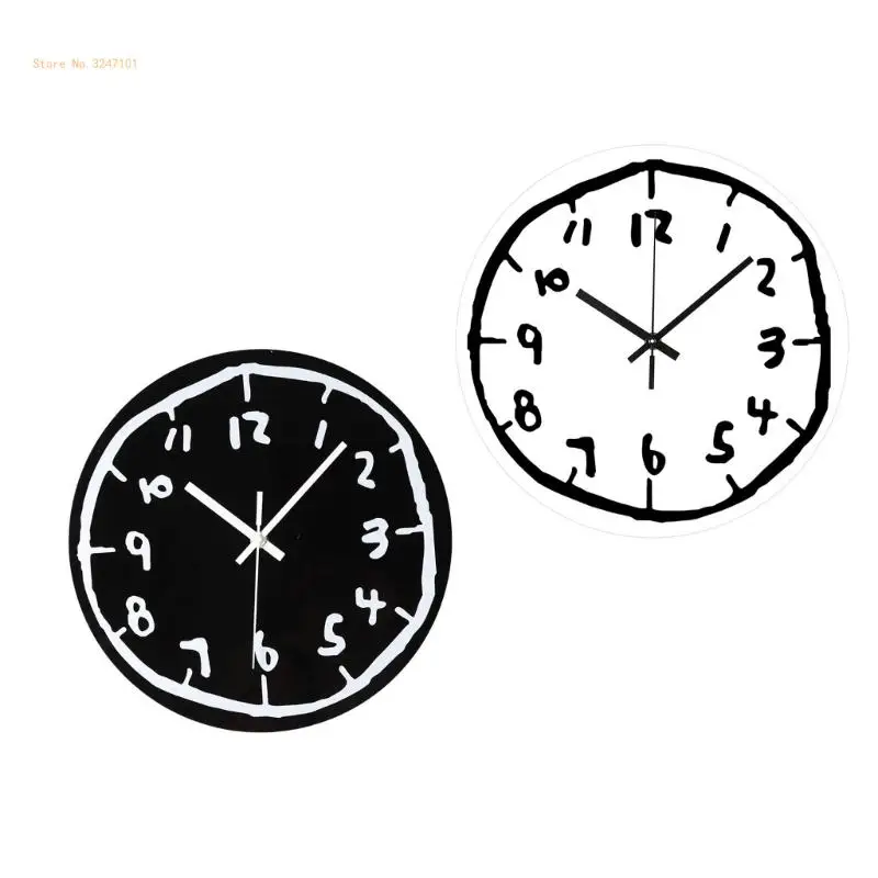 

Modern Acrylic Wall Clock with Playful Graffitis Number Decorative Clock for Living Room or Bedroom Dropship