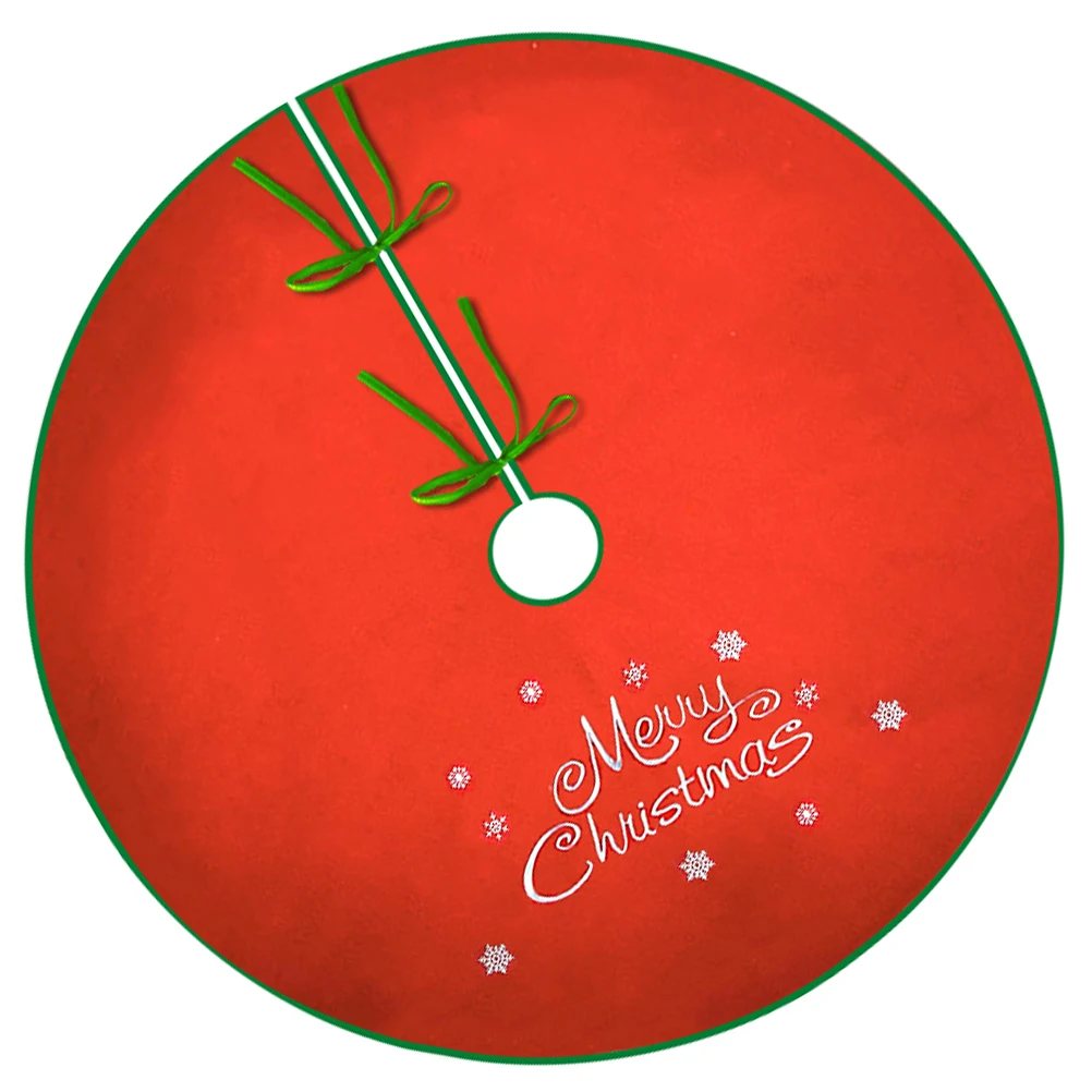 

1Pcs Tree Skirt Decoration Classic Xmas Tree Apron Soft Cloth Material Safe for Home Office Christmas Festive Atmosphere