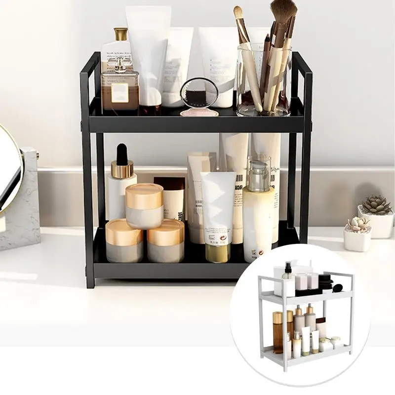 

Bathroom Storage Shelves Home Kitchen Organizer Rack Cosmetic Skincare Shampoo Lipstick Perfume Tabletop Holder Kitchen Desktop