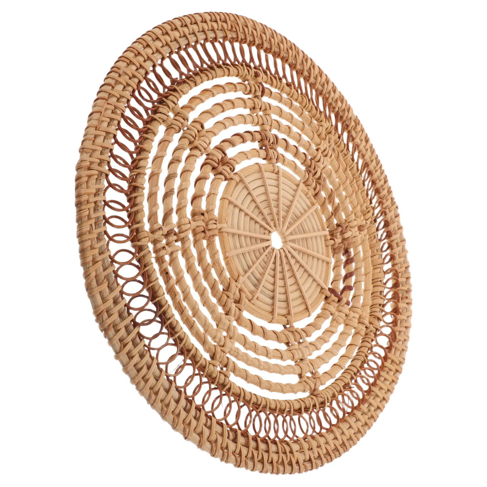 Rustic Boho Handwoven Woven Wall Basket Wall Art Bedroom Nursery Entryway Decor Farmhouse Style Bohemian Decoration