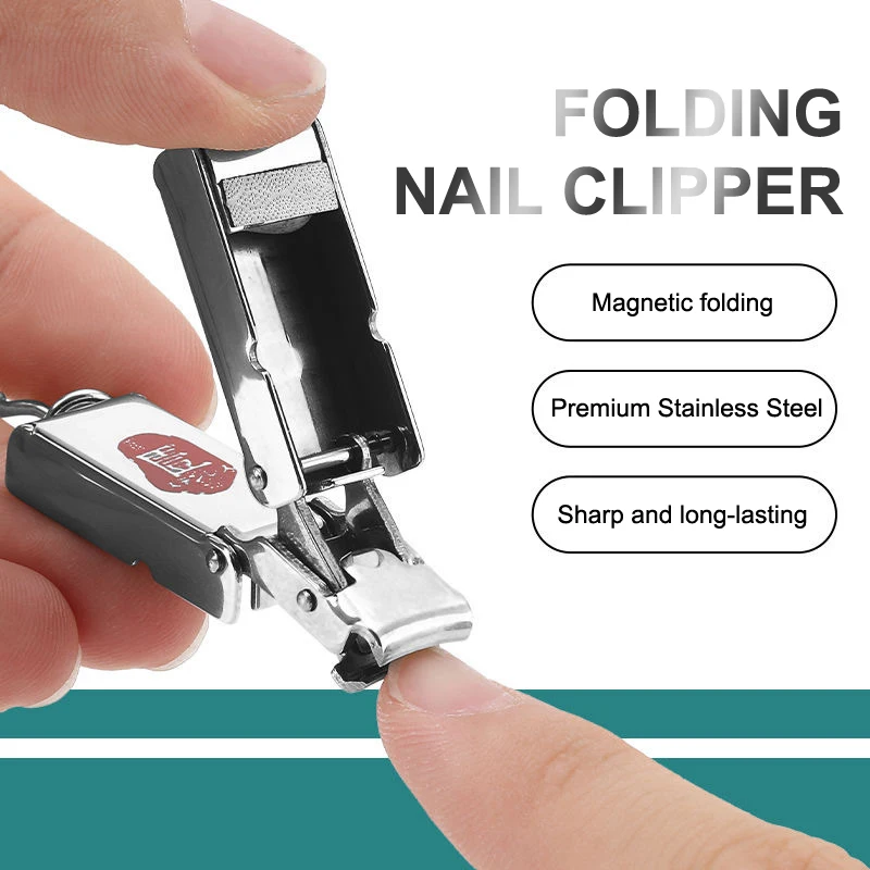 

Машинка для стрижки ногтей второго поколения, деформация, складная машинка для стрижки ногтей из нержавеющей стали, магнитное поглощение, милая складная